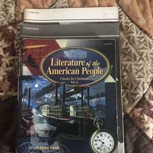 Abeka Literature Of‎ The American People 1996 Text Student Test Test Key